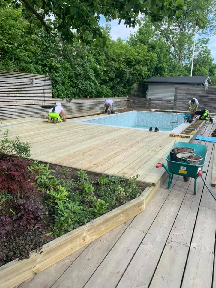 AGABs projekt totalentreprenad pool Lidingö