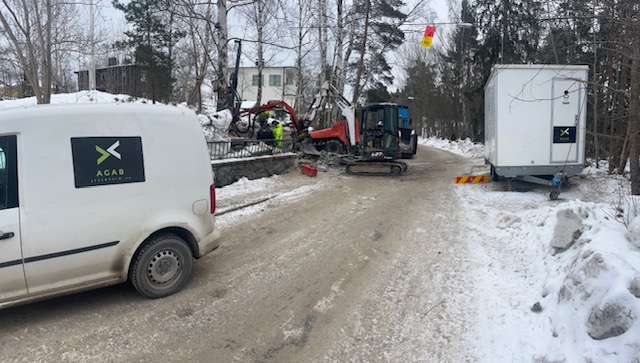 2026 jan AGAB s projekt bergspräckning med egna maskiner Godkänd arbetsgivare med försäkringar 
